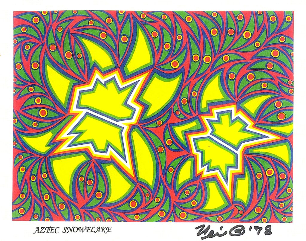 Aztec Snowflake Flower By Neil K. Murphy