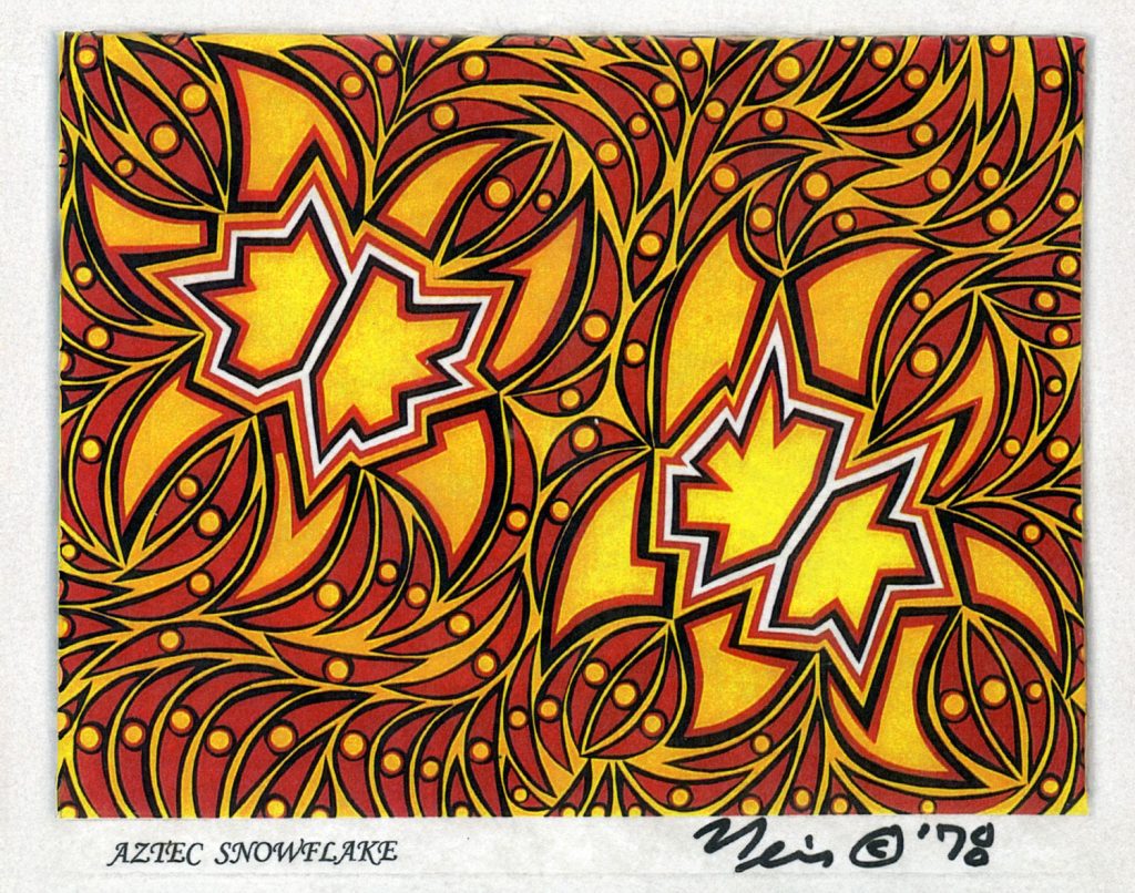 Aztec Snowflake Flower By Neil K. Murphy